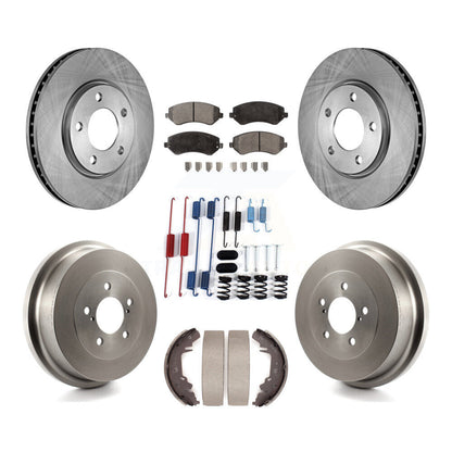 Rotors de frein avant et arrière, Kit de tambour à plaquettes semi-métalliques (7 pièces) pour Dodge Grand Carava