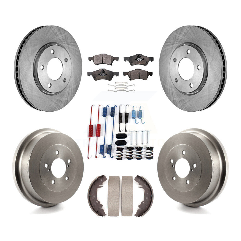 Rotors de frein avant et arrière, Kit de tambour à plaquettes semi-métalliques (7 pièces) pour Dodge Caravan Gran