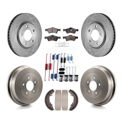 Rotors de frein avant et arrière, Kit de tambour à plaquettes semi-métalliques (7 pièces) pour Dodge Caravan Gran