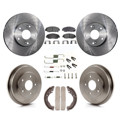 Kit de tambour à plaquettes semi-métalliques pour rotors de frein avant et arrière (7 pièces) pour Honda Civic G 2011