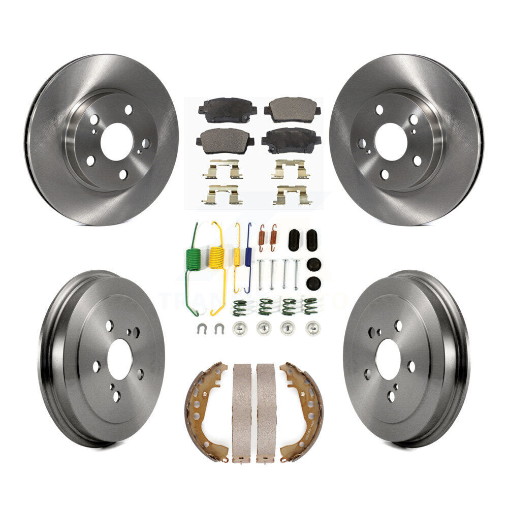 Kit de plaquettes et de tambours semi-métalliques pour rotors de frein avant et arrière (7 pièces) pour Toyota Priu 2008