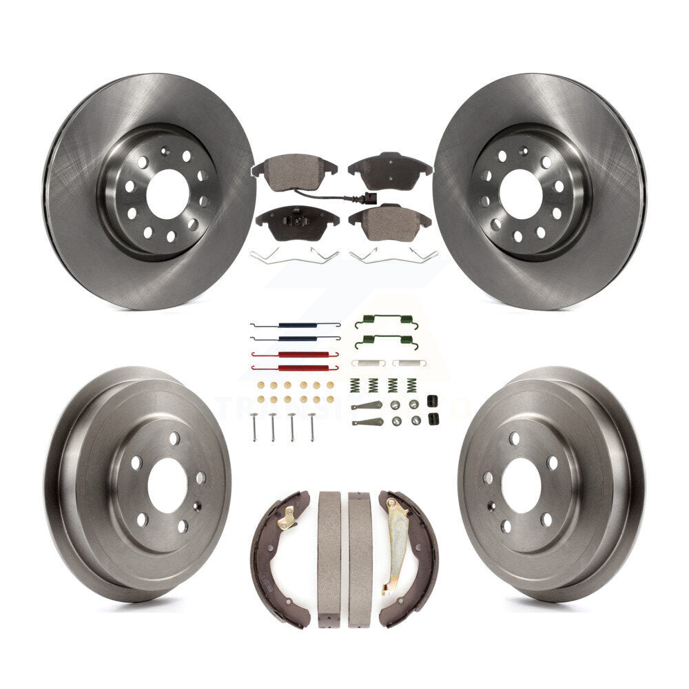 Kit de plaquettes et de tambour semi-métalliques pour Rotor de frein avant et arrière (7 pièces) pour Volkswagen Jett