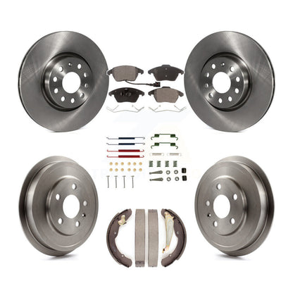 Kit de plaquettes et de tambour semi-métalliques pour Rotor de frein avant et arrière (7 pièces) pour Volkswagen Jett