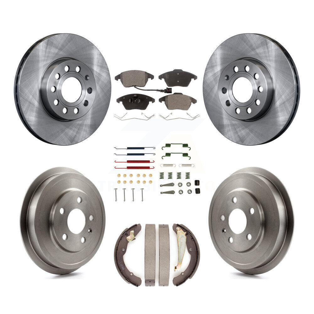 Kit de plaquettes et de tambour semi-métalliques pour Rotor de frein avant et arrière (7 pièces) pour Volkswagen Jett