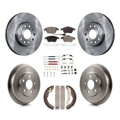 Kit de plaquettes et de tambour semi-métalliques pour Rotor de frein avant et arrière (7 pièces) pour Volkswagen Jett