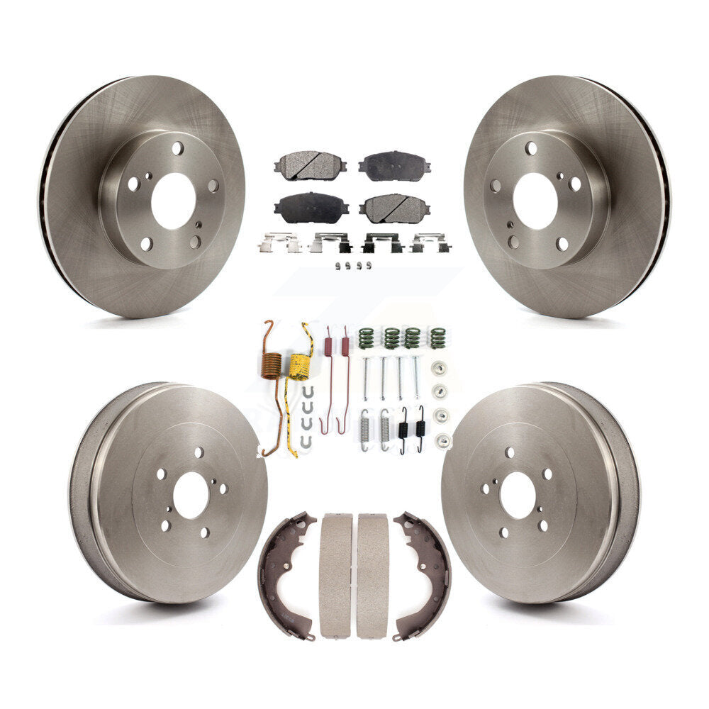 Rotor de frein à disque avant et arrière, Kit de plaquettes et de tambour semi-métalliques (7 pièces) pour Toyota Tacom