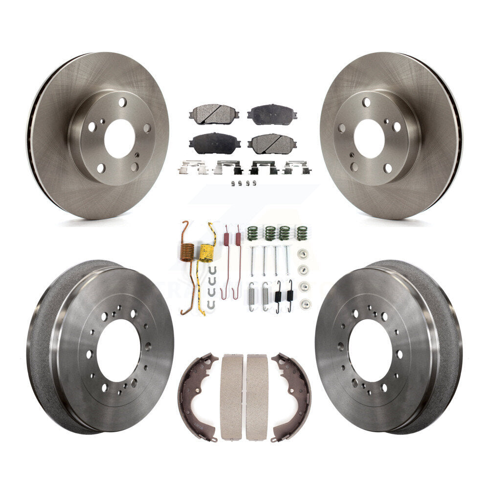 Kit de tambour à plaquettes semi-métalliques pour rotor de frein avant et arrière (7 pièces) pour 15 Toyota Tacoma 4W