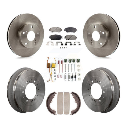 Kit de tambour à plaquettes semi-métalliques pour rotor de frein avant et arrière (7 pièces) pour 15 Toyota Tacoma 4W