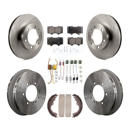 Rotor de frein à disque avant et arrière, Kit de plaquettes et de tambour semi-métalliques (7 pièces) pour Toyota Tacom