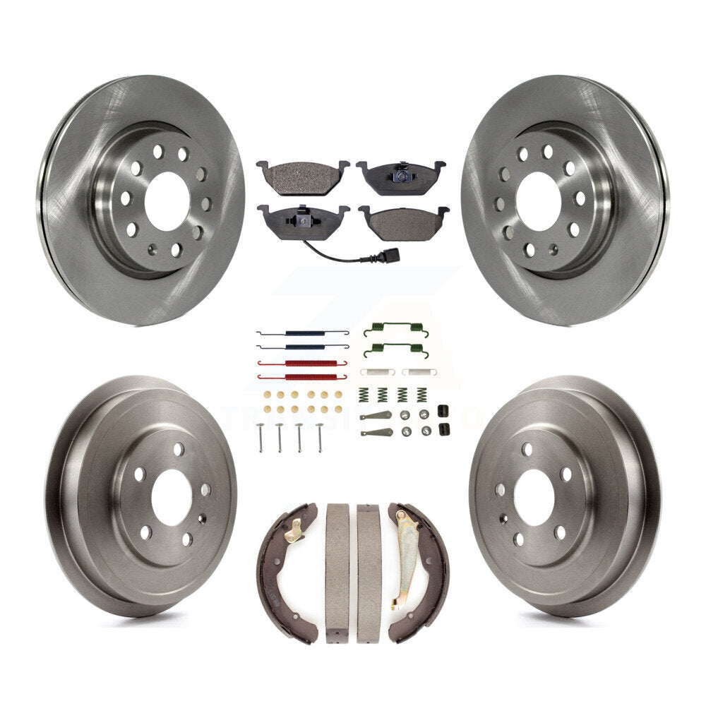 Kit de plaquettes et de tambour semi-métalliques pour Rotor de frein avant et arrière (7 pièces) pour Volkswagen Jett