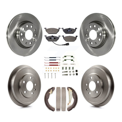Kit de plaquettes et de tambour semi-métalliques pour Rotor de frein avant et arrière (7 pièces) pour Volkswagen Jett