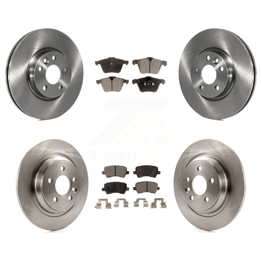 Kit de rotors de frein à disque avant et arrière et plaquettes semi-métalliques pour Volvo V70 K8F-10234