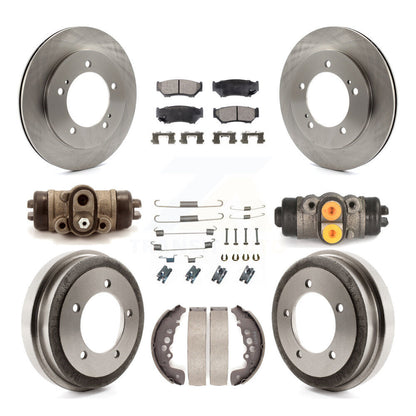 Rotors de frein avant et arrière, Kit de plaquettes et tambours semi-métalliques (9 pièces) pour Chevrolet Tracke