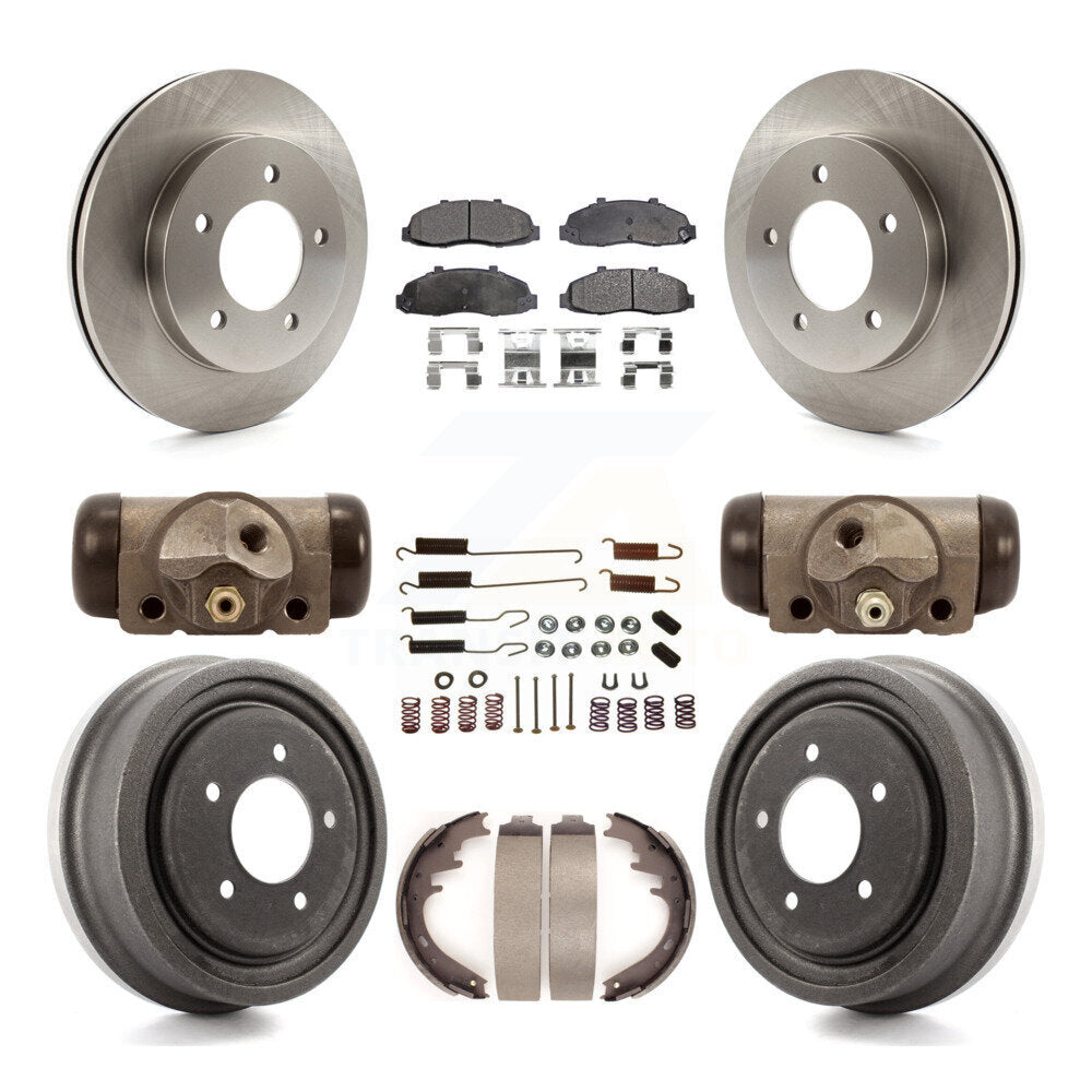 Rotors de frein à disque avant et arrière, Kit de tambour à plaquettes semi-métalliques (9 pièces) pour Ford F-150 4W