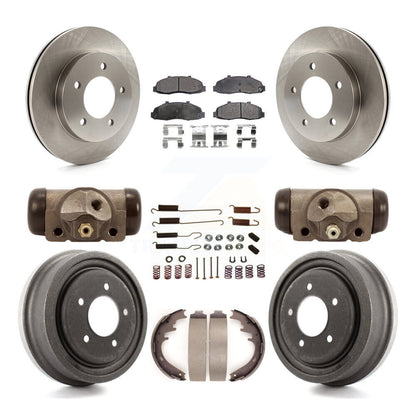 Rotors de frein à disque avant et arrière, Kit de tambour à plaquettes semi-métalliques (9 pièces) pour Ford F-150 4W