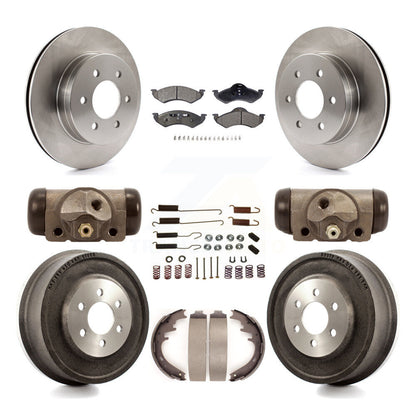 Kit de tambour à plaquettes semi-métalliques pour Rotor de frein avant et arrière (9 pièces) pour Dodge Dakota Durang