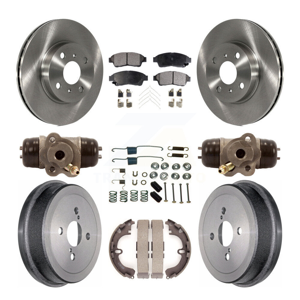 Kit de plaquettes et de tambours semi-métalliques pour Rotor de frein avant et arrière (9 pièces) pour Toyota Corolla Ge
