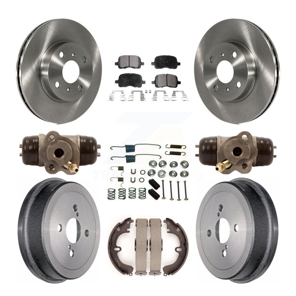 Rotors de frein à disque avant et arrière, Kit de tambour à plaquettes semi-métalliques (9 pièces) pour Toyota Coroll