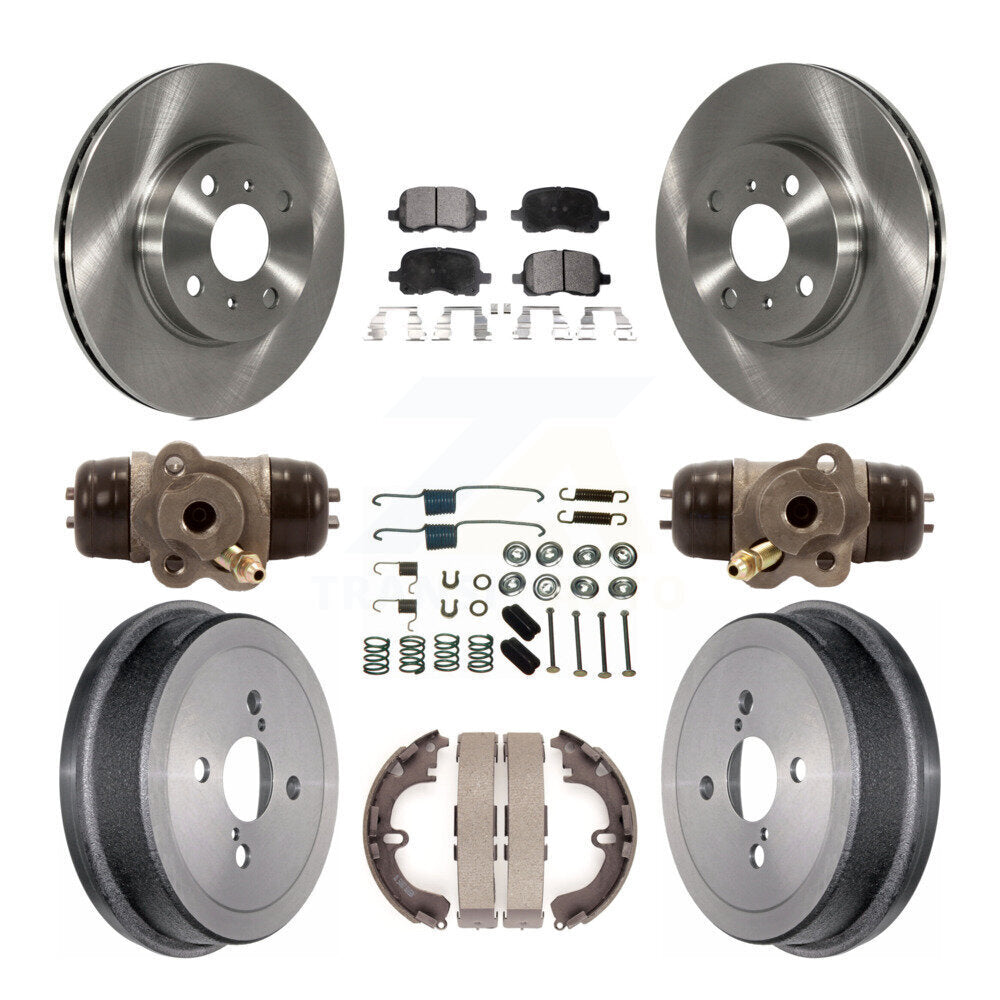 Kit de tambour à plaquettes semi-métalliques pour Rotor de frein avant et arrière (9 pièces) pour Toyota Corolla Priz