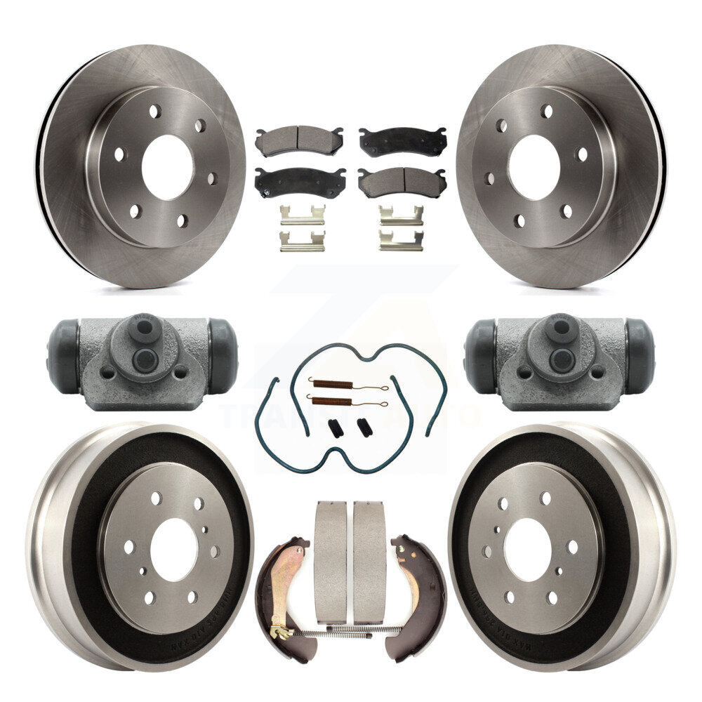 Rotors de frein avant et arrière, Kit de tambour à plaquettes semi-métalliques (9 pièces) pour Chevrolet Silverad