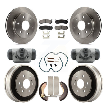 Rotors de frein avant et arrière, Kit de tambour à plaquettes semi-métalliques (9 pièces) pour Chevrolet Silverad