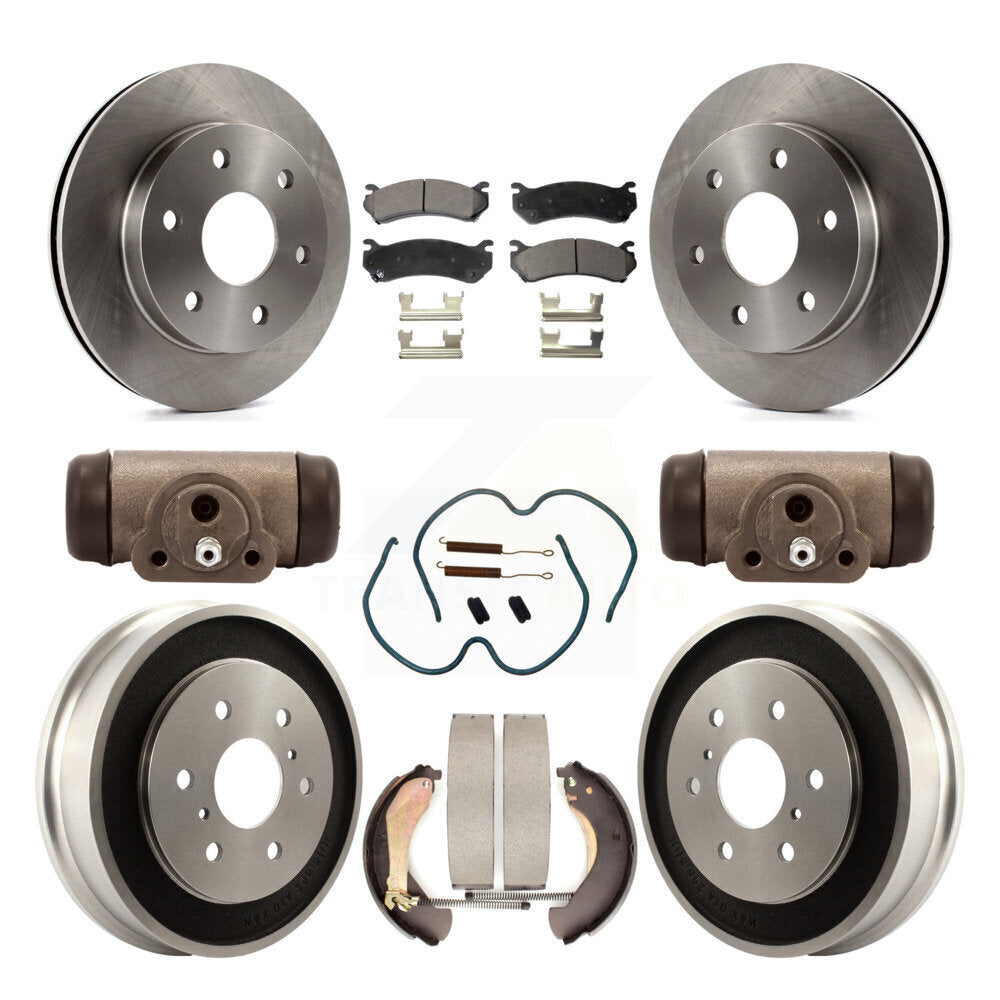 Rotors de frein avant et arrière, Kit de tambour à plaquettes semi-métalliques (9 pièces) pour Chevrolet Silverad