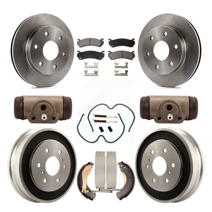 Rotors de frein avant et arrière, Kit de tambour à plaquettes semi-métalliques (9 pièces) pour Chevrolet Silverad