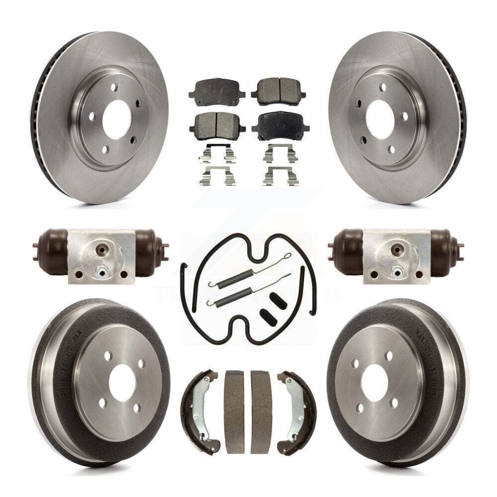 Kit de tambour à plaquettes semi-métalliques, Rotor de frein à disque avant et arrière (9 pièces) pour Pontiac Pursui