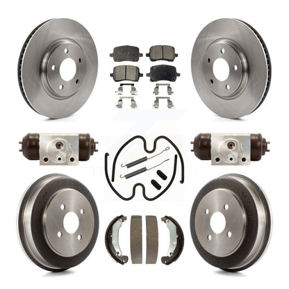 Kit de tambour à plaquettes semi-métalliques, Rotor de frein à disque avant et arrière (9 pièces) pour Pontiac Pursui
