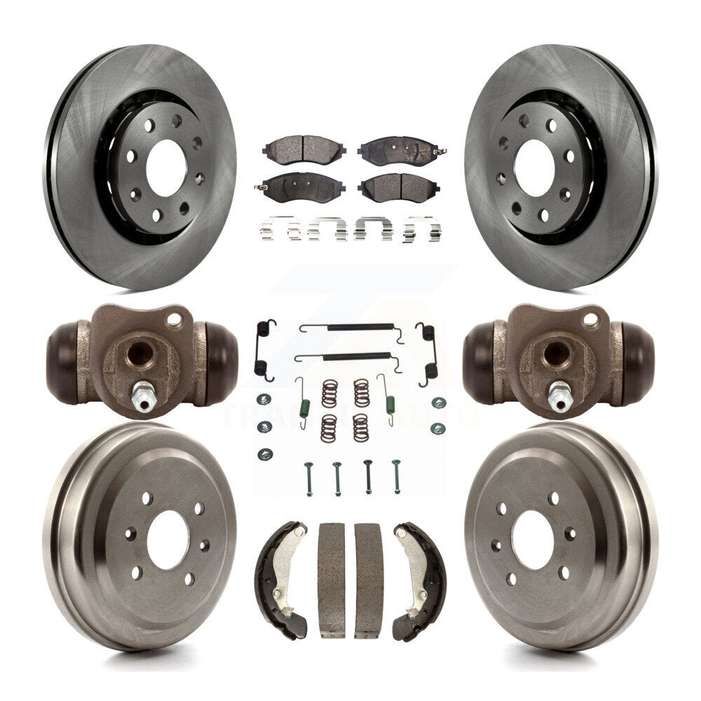 Kit de tambour à plaquettes semi-métalliques pour Rotor de frein avant et arrière (9 pièces) pour Chevrolet Aveo Aveo
