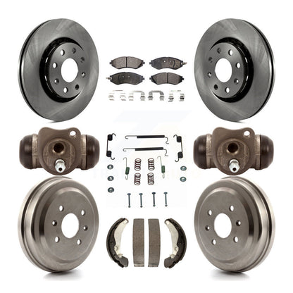 Kit de tambour à plaquettes semi-métalliques pour Rotor de frein avant et arrière (9 pièces) pour Chevrolet Aveo Aveo