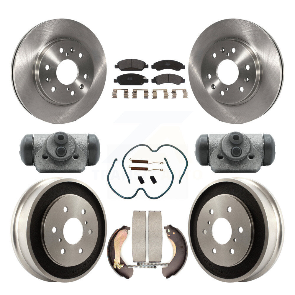 Rotors de frein avant et arrière, Kit de tambour à plaquettes semi-métalliques (9 pièces) pour Chevrolet Silverad