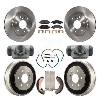 Rotors de frein avant et arrière, Kit de tambour à plaquettes semi-métalliques (9 pièces) pour Chevrolet Silverad