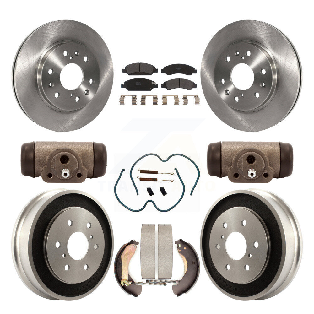 Rotors de frein avant et arrière, Kit de tambour à plaquettes semi-métalliques (9 pièces) pour Chevrolet Silverad