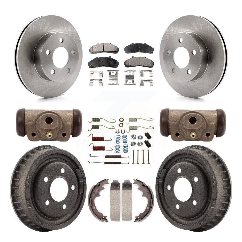 Kit de tambour à plaquettes semi-métalliques, Rotor de frein à disque avant et arrière (9 pièces) pour Ford Ranger 4W