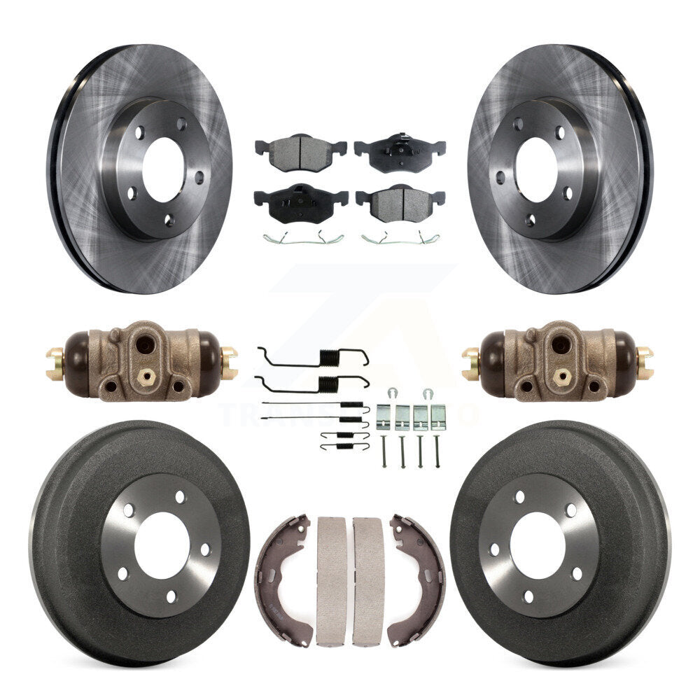 Rotors de frein avant et arrière, Kit de plaquettes et tambours semi-métalliques (9 pièces) pour Ford Escape Mazd