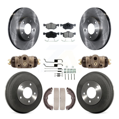 Rotors de frein avant et arrière, Kit de plaquettes et tambours semi-métalliques (9 pièces) pour Ford Escape Mazd