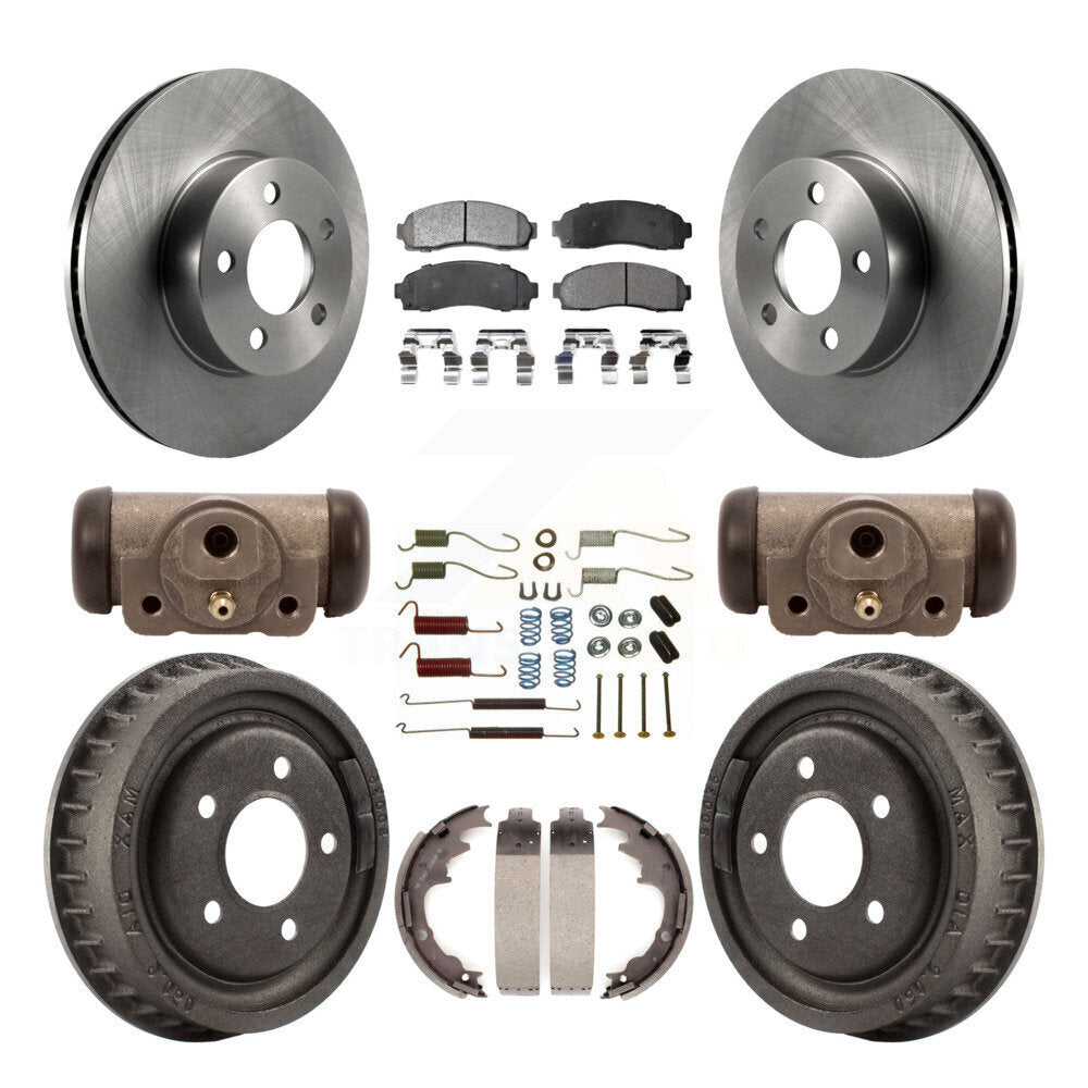 Kit de tambour à plaquettes semi-métalliques, Rotor de frein à disque avant et arrière (9 pièces) pour Ford Ranger 4W