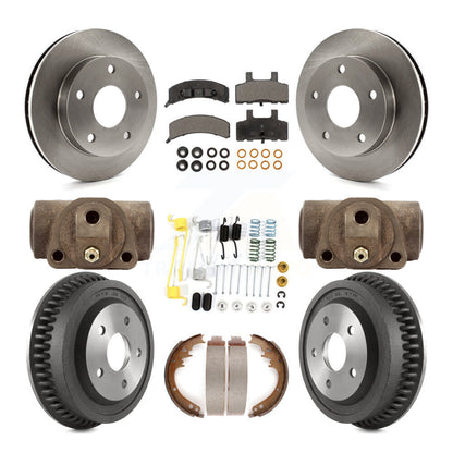 Kit de plaquettes et de tambour semi-métalliques pour Rotor de frein avant et arrière (9 pièces) pour Dodge Ram 1500 4W