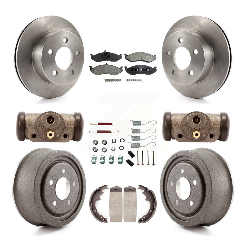 Kit de plaquettes et de tambour semi-métalliques pour Rotor de frein avant et arrière (9 pièces) pour Jeep Wrangler T