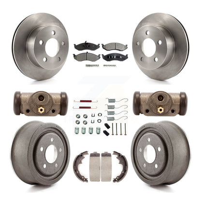 Kit de plaquettes et de tambour semi-métalliques pour Rotor de frein avant et arrière (9 pièces) pour Jeep Wrangler T