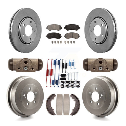 Rotors de frein avant et arrière, Kit de tambour à plaquettes semi-métalliques (9 pièces) pour Dodge Caravan Gran