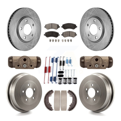 Rotors de frein avant et arrière, Kit de tambour à plaquettes semi-métalliques (9 pièces) pour Dodge Grand Carava