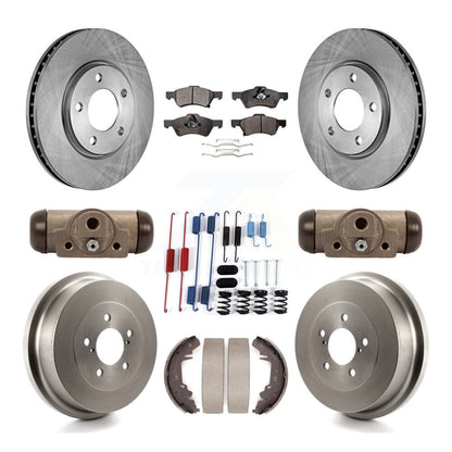 Rotors de frein avant et arrière, Kit de tambour à plaquettes semi-métalliques (9 pièces) pour Dodge Caravan Gran