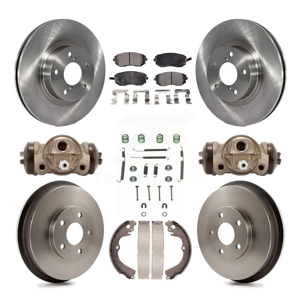 Rotors de frein à disque avant et arrière, Kit de tambour à plaquettes semi-métalliques (9 pièces) pour Subaru Imprez