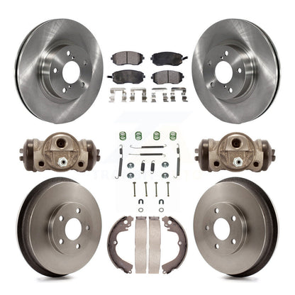 Rotors de frein à disque avant et arrière, Kit de tambour à plaquettes semi-métalliques (9 pièces) pour Subaru Imprez