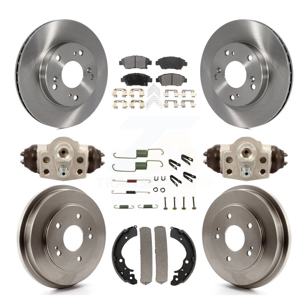 Kit de plaquettes et de tambour semi-métalliques pour Rotor de frein avant et arrière (9 pièces) pour Honda Civic Hybri