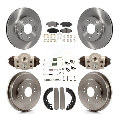 Kit de plaquettes et de tambour semi-métalliques pour Rotor de frein avant et arrière (9 pièces) pour Honda Civic Hybri