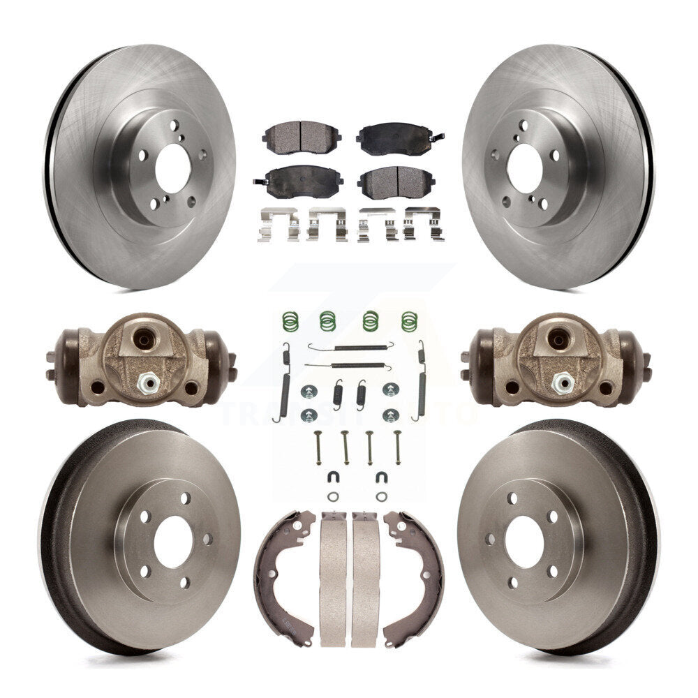 Kit de tambour à plaquettes semi-métalliques, Rotor de frein à disque avant et arrière (9 pièces) pour Subaru Foreste