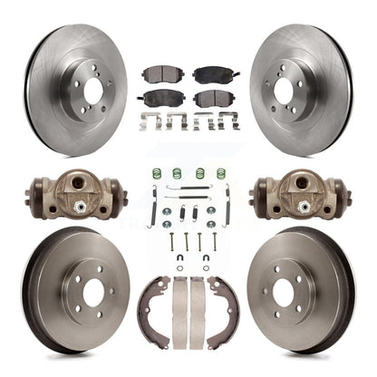 Kit de tambour à plaquettes semi-métalliques, Rotor de frein à disque avant et arrière (9 pièces) pour Subaru Foreste
